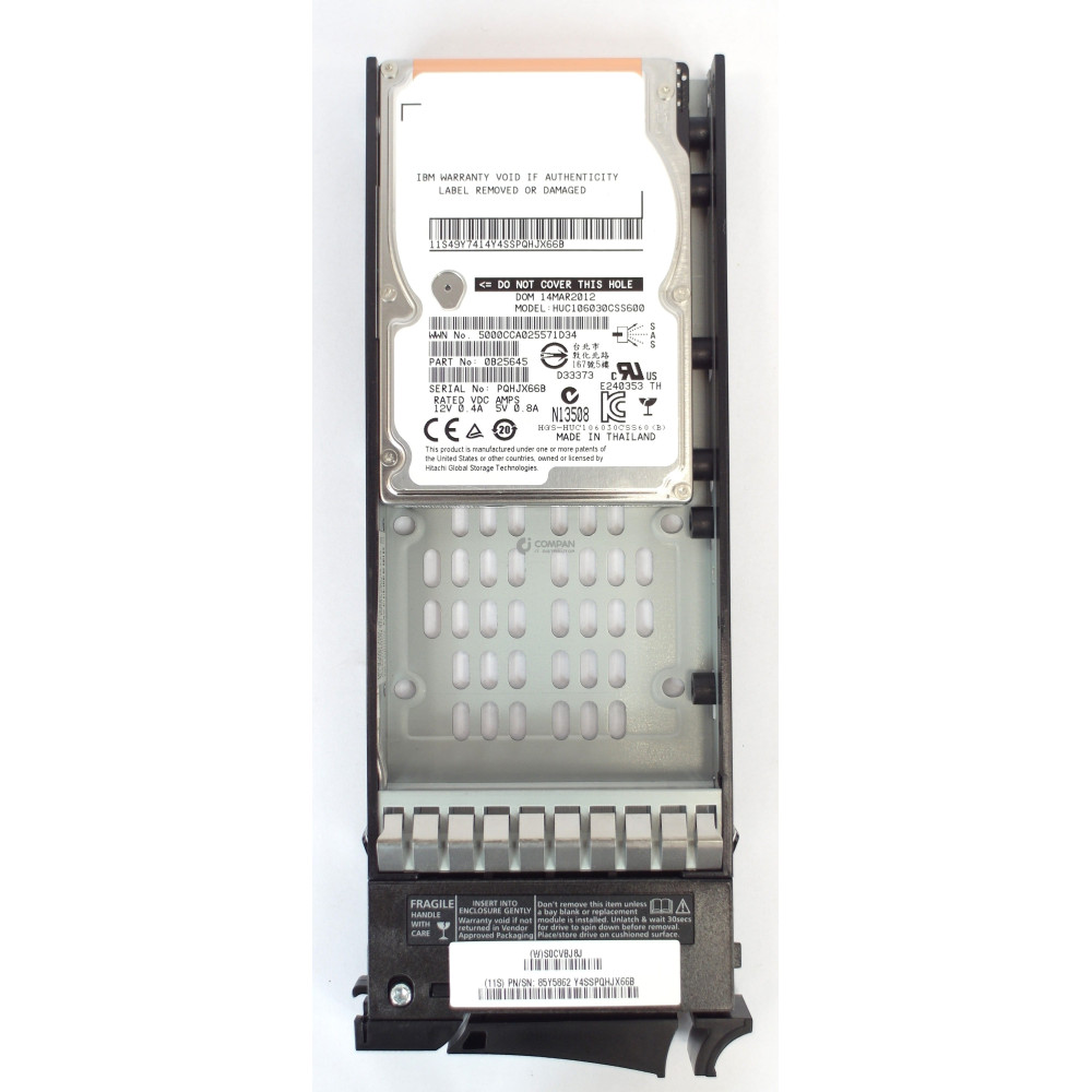 00L4519 IBM HDD 300GB 10K SAS 6G 2.5" SFF HOT-SWAP FOR STORWIZE V7000